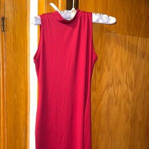 SHEIN Sleeveless Red Midi Dress
